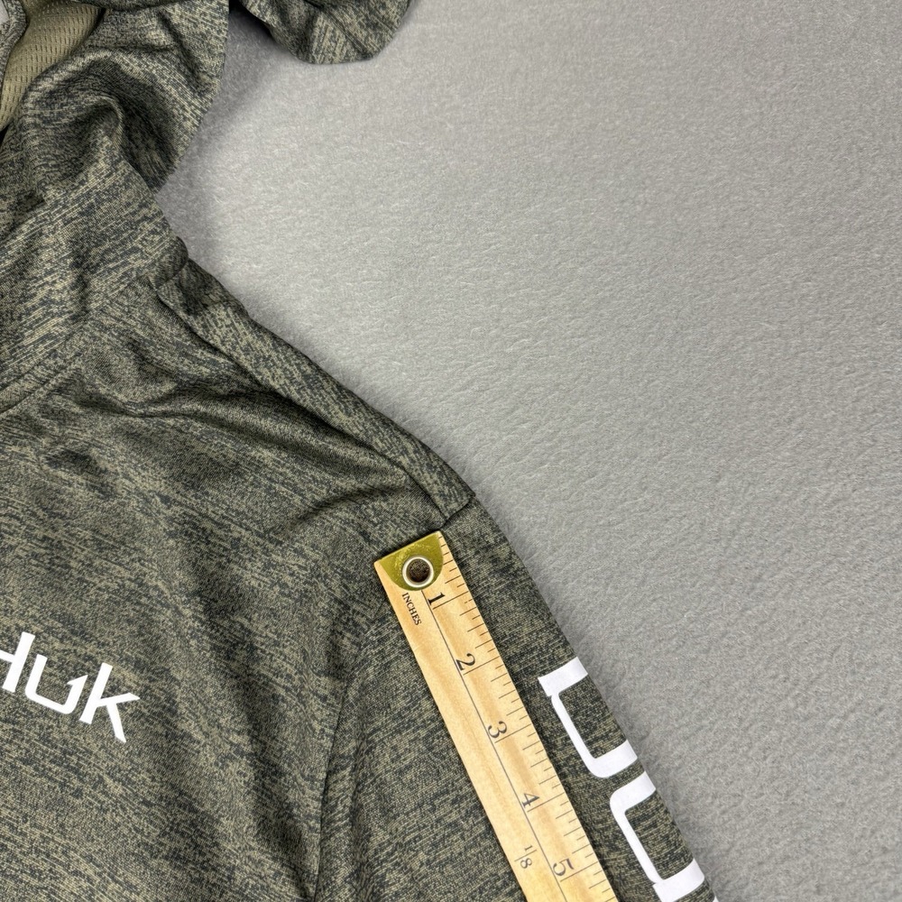 Huk Icon X Cold Front Hoodie Mens XL Green Pullover Fishing Outdoor - Picture 7 of 8